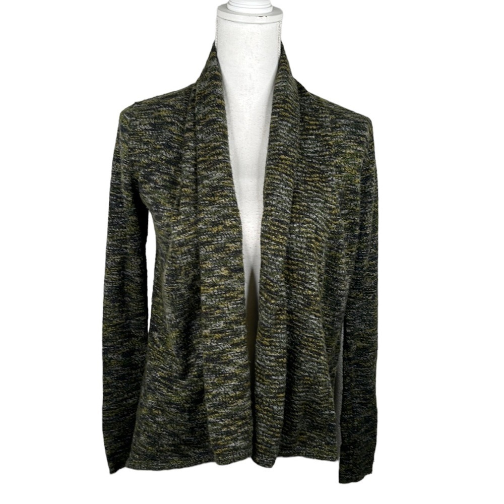 Mac & Jac Black & Green Knit Open Cardigan Size XS